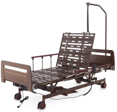 Кровать для лежачих больных электрическая MED-MOS DB-6 (ЛДСП венге, матрас, удл., А, В) - 4